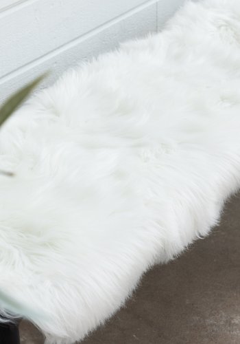 VENTURE DESIGN Katy Teppe Katy Polyester Fake Fur - 180*55- -Pläd-White