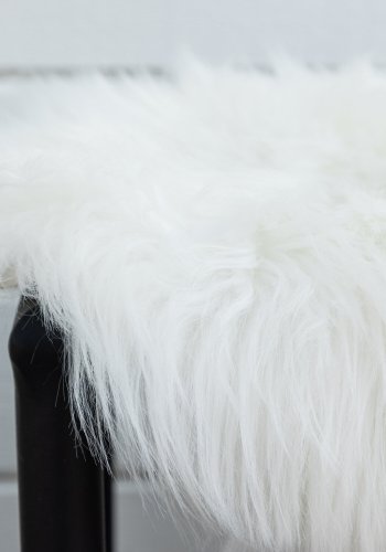 VENTURE DESIGN Katy Teppe Katy Polyester Fake Fur - 180*55- -Pläd-White