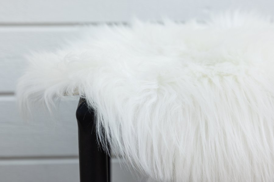 VENTURE DESIGN Katy Teppe Katy Polyester Fake Fur - 180*55- -Pläd-White