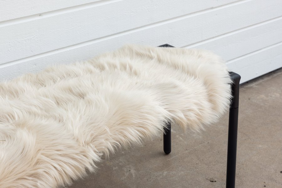 VENTURE DESIGN Katy Teppe Katy Polyester falsk pels - 180*55- -Pläd-Beige