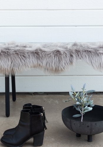 VENTURE DESIGN Katy Teppe Katy Polyester falsk pels - 180*55- -Pläd-Gr