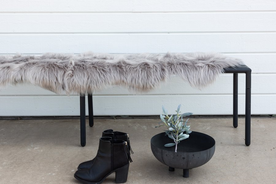 VENTURE DESIGN Katy Teppe Katy Polyester falsk pels - 180*55- -Pläd-Gr