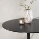 VENTURE DESIGN Glade Esstisch, rund – schwarzes MDF und schwarzer Stahl (100)