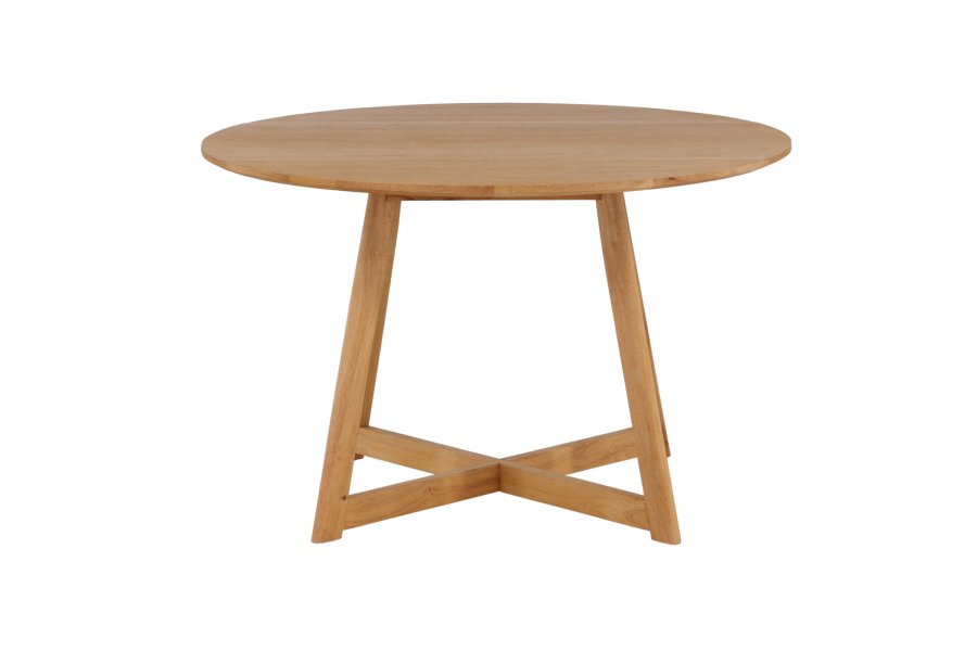 VENTURE DESIGN Yakidon spisebord, m. klaff, rund - gummitre/MDF med eikelook (120)