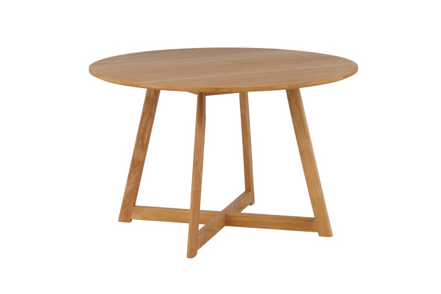 VENTURE DESIGN Yakidon spisebord, m. klaff, rund - gummitre/MDF med eikelook (120)