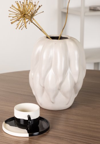 VENTURE DESIGN Durango Esstisch, rund – walnussfarbenes MDF und schwarzer Stahl (120)