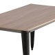 VENTURE DESIGN Tempe spisebord, rektangulrt - valntt MDF og svart stl (140x80)