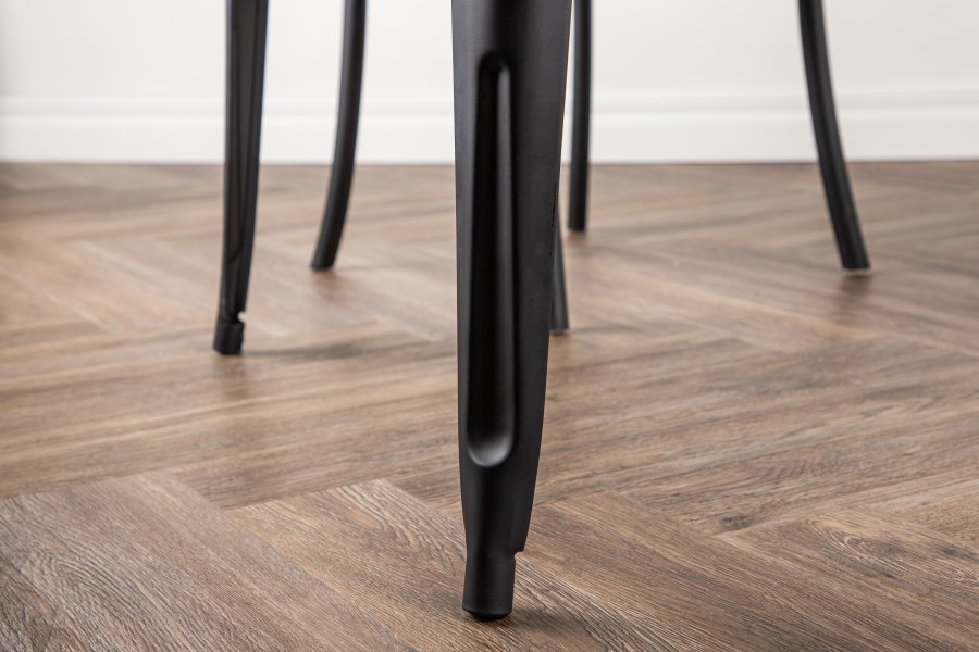 VENTURE DESIGN Tempe spisebord, rektangulrt - valntt MDF og svart stl (140x80)