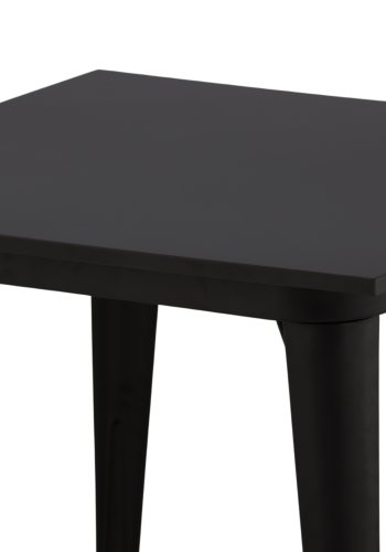 VENTURE DESIGN Tempe spisebord, firkantet - svart MDF og svart stl (80x80)
