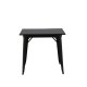 VENTURE DESIGN Tempe spisebord, firkantet - svart MDF og svart stl (80x80)