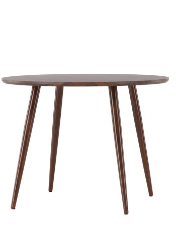 VENTURE DESIGN Sanford spisebord, rundt - mrkebrun MDF og stl (100)