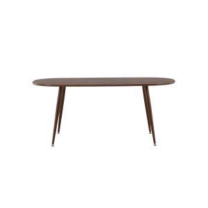 VENTURE DESIGN Sanford matbord, ovalt - mrkbrun MDF och stl (180x90)