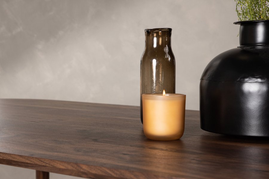 VENTURE DESIGN Sanford spisebord, ovalt - mrkebrun MDF og stl (180x90)