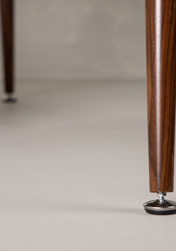 VENTURE DESIGN Sanford spisebord, ovalt - mrkebrun MDF og stl (180x90)