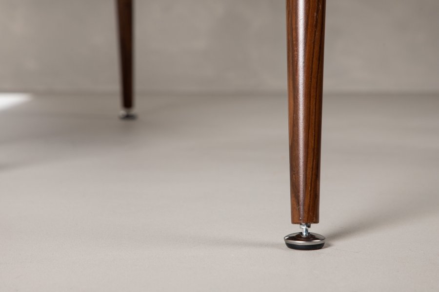 VENTURE DESIGN Sanford spisebord, ovalt - mrkebrun MDF og stl (180x90)