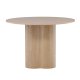 VENTURE DESIGN Olivia spisebord, rundt - hvitkalket finer (110)