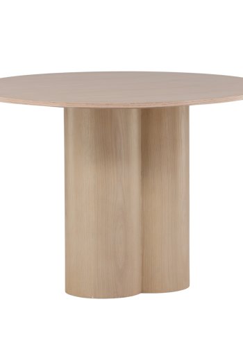 VENTURE DESIGN Olivia spisebord, rundt - hvitkalket finer (110)
