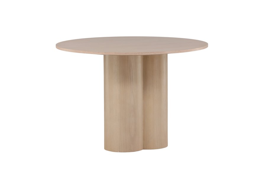 VENTURE DESIGN Olivia spisebord, rundt - hvitkalket finer (110)