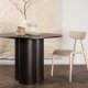 VENTURE DESIGN Olivia spisebord, rundt - mokkafiner (110)