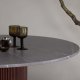 VIND COLLECTION Austin spisebord, rundt - gr MDF med marmormnster og mrkebrunt asketre (120)