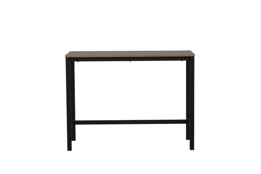 VENTURE DESIGN Camden barbord, rektangulrt - valnttfarget MDF og svart stl (120x60)