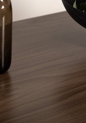 VENTURE DESIGN Camden barbord, rektangulrt - valnttfarget MDF og svart stl (120x60)