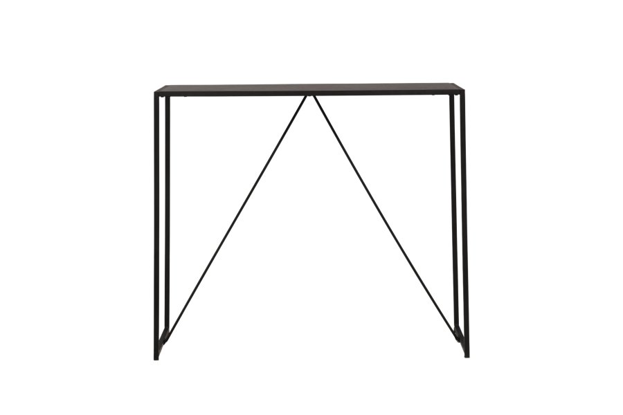 VENTURE DESIGN Brea bar bord, rektangulrt - svart MDF og svart stl (120x60)