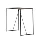 VENTURE DESIGN Brea bar bord, rektangulrt - svart MDF og svart stl (120x60)