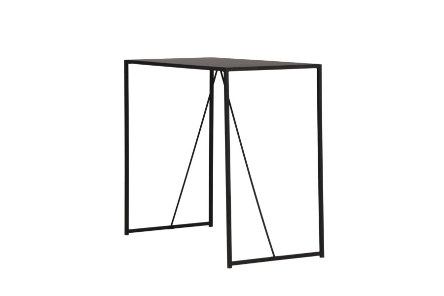 VENTURE DESIGN Brea bar bord, rektangulrt - svart MDF og svart stl (120x60)