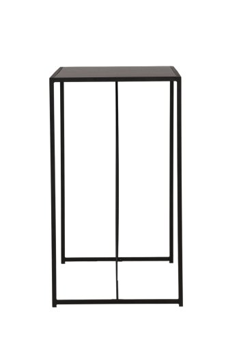 VENTURE DESIGN Brea bar bord, rektangulrt - svart MDF og svart stl (120x60)