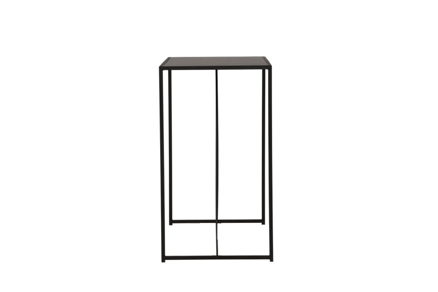 VENTURE DESIGN Brea bar bord, rektangulrt - svart MDF og svart stl (120x60)