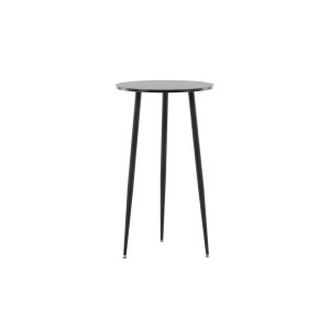 VENTURE DESIGN Plaza barbord, rund - sort MDF og sort stl (60)