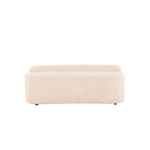 VENTURE DESIGN Pocatello 2-sits soffa - vitt bouclétyg
