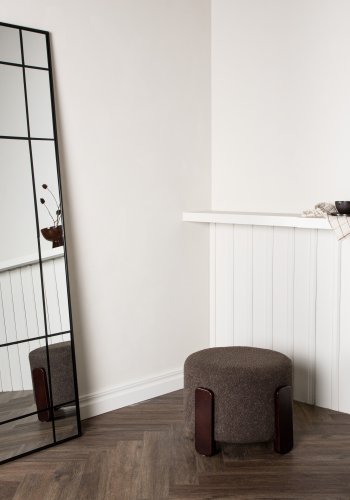 VENTURE DESIGN Lake vgspejl, rektangulr - spejlglas og matsort aluminium (193x67)