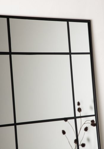 VENTURE DESIGN Lake vgspejl, rektangulr - spejlglas og matsort aluminium (193x67)