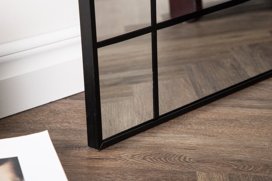 VENTURE DESIGN Lake vgspejl, rektangulr - spejlglas og matsort aluminium (193x67)