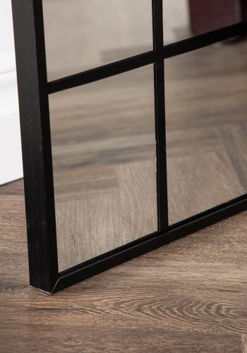 VENTURE DESIGN Lake vgspejl, rektangulr - spejlglas og matsort aluminium (180x90)