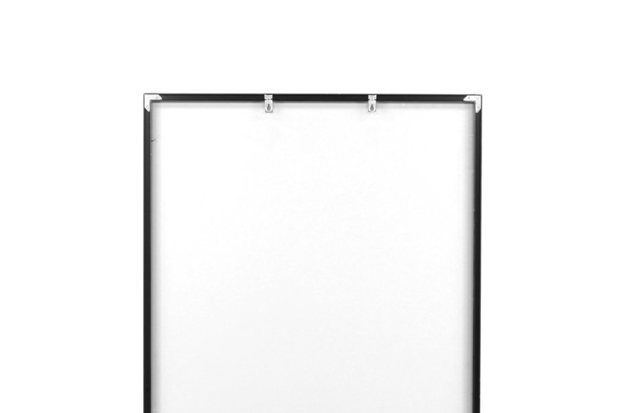 VENTURE DESIGN Dalton veggspeil, rektangulrt - speilglass og matt sort aluminium (190x67 cm)