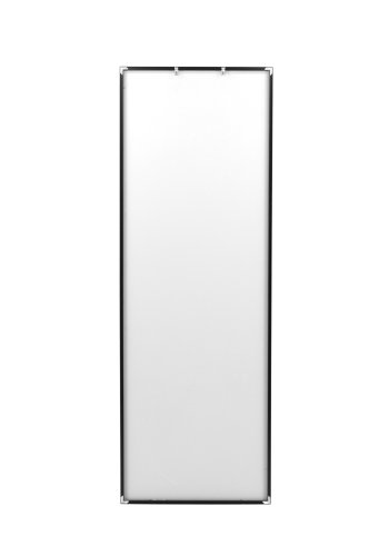 VENTURE DESIGN Dalton veggspeil, rektangulrt - speilglass og matt sort aluminium (190x67 cm)