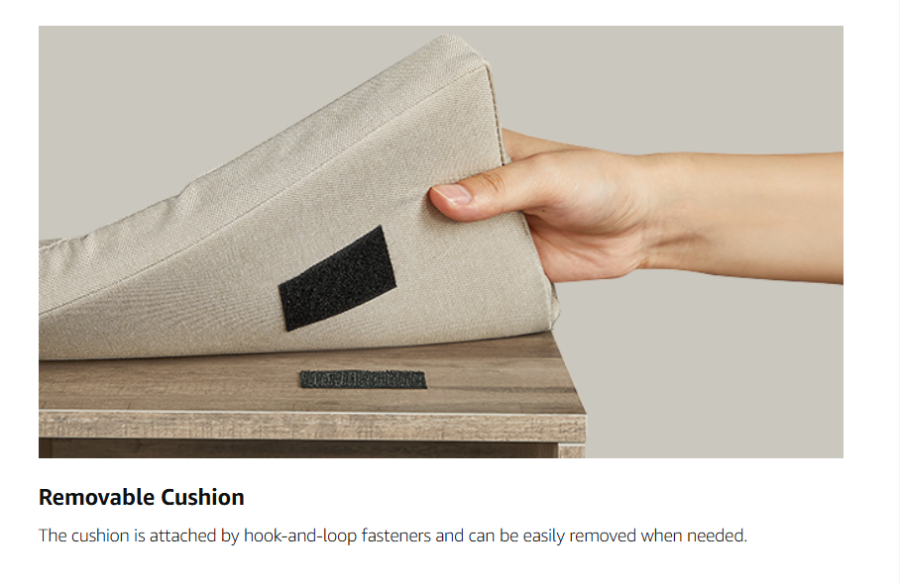 VASAGLE skobnk, skohylla, frvaringsskp, 10 fack, med kudde, fr hall, 104 x 30 x 48 cm, ekfrg LHS10NL