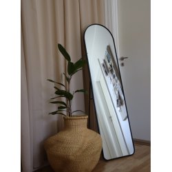 HOUSE NORDIC Madrid gulvspejl, rektangulr - spejlglas og sort aluminium (150x40)