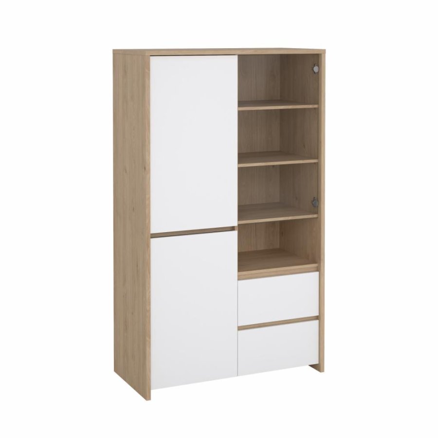 TVILUM Next Vitrine 1 Tür + 1 Glastür + 2 Schubladen