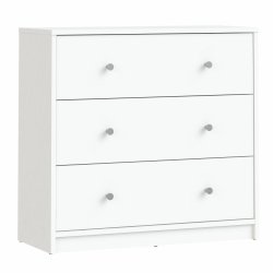 May kommode - hvid tr, m. 3 skuffer