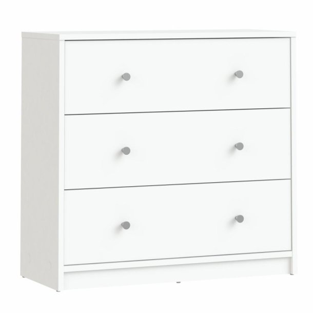 May kommode - hvid tr, m. 3 skuffer