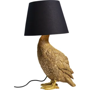 KARE DESIGN Animal Duck bordslampa - svart bomull och guld polyresin