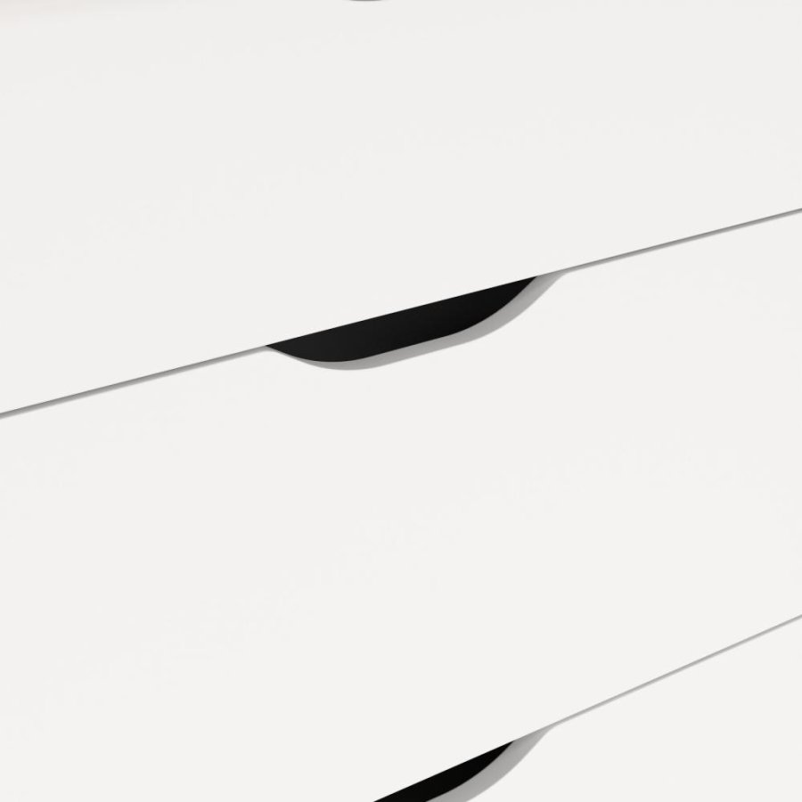 TVILUM Ikast Kommode mit 3 Schubladen, Jackson Hickory / Weiß, 78,7 x 39,8 x 92,2 cm