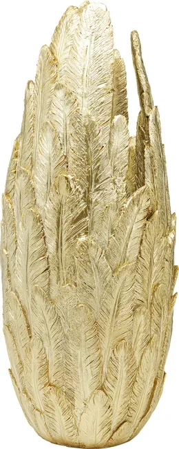 KARE DESIGN Feathers vase - guld polyresin (H:80cm)