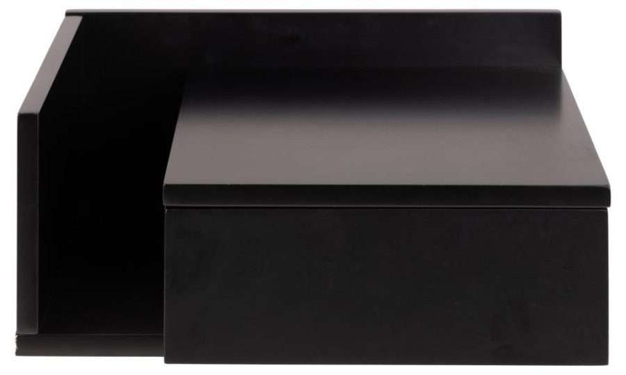 ACT NORDIC Ashlan vghngt natbord, m. 1 skuffe, vendbar - sort MDF (40x32)