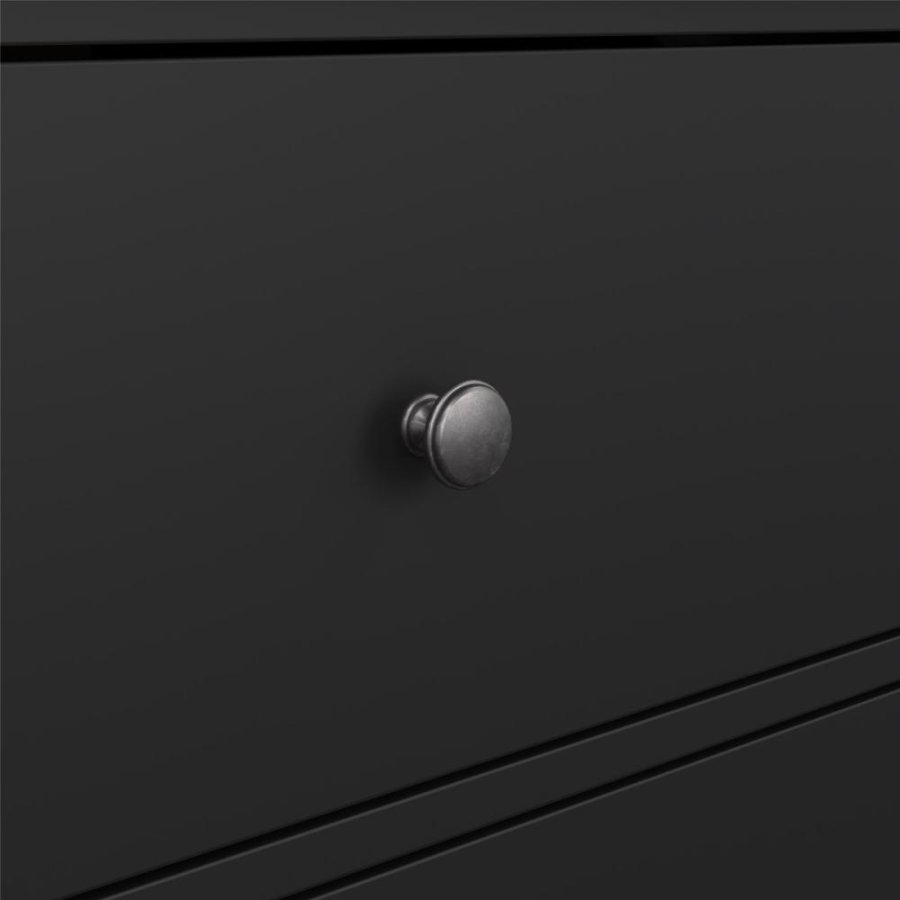 TVILUM North kommode med 4 skuffer, mat sort, 86,3 x 51,6 x 115,6 cm