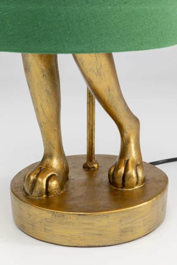 KARE DESIGN Animal Rabbit bordlampe - grnt lin og gull polyresin/stl